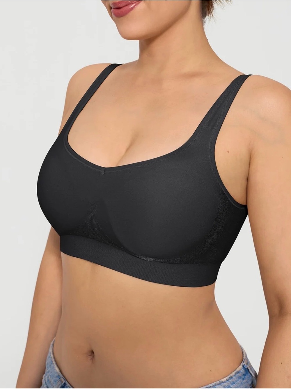 Shapermint Truekind Daily Comfort Wireless Shaper Bra 4XL  in Black